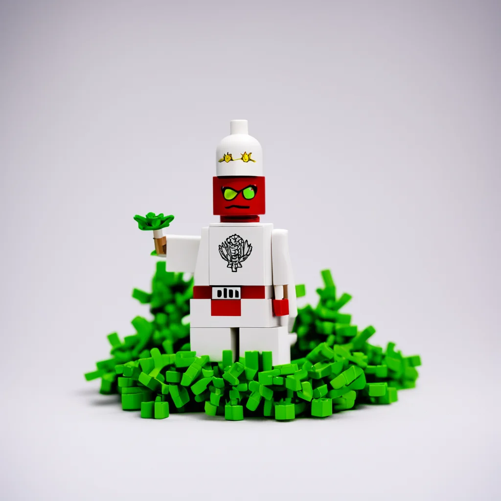 Weed Pope Lego Set | photograph of lego set on white background 2012 ar 43